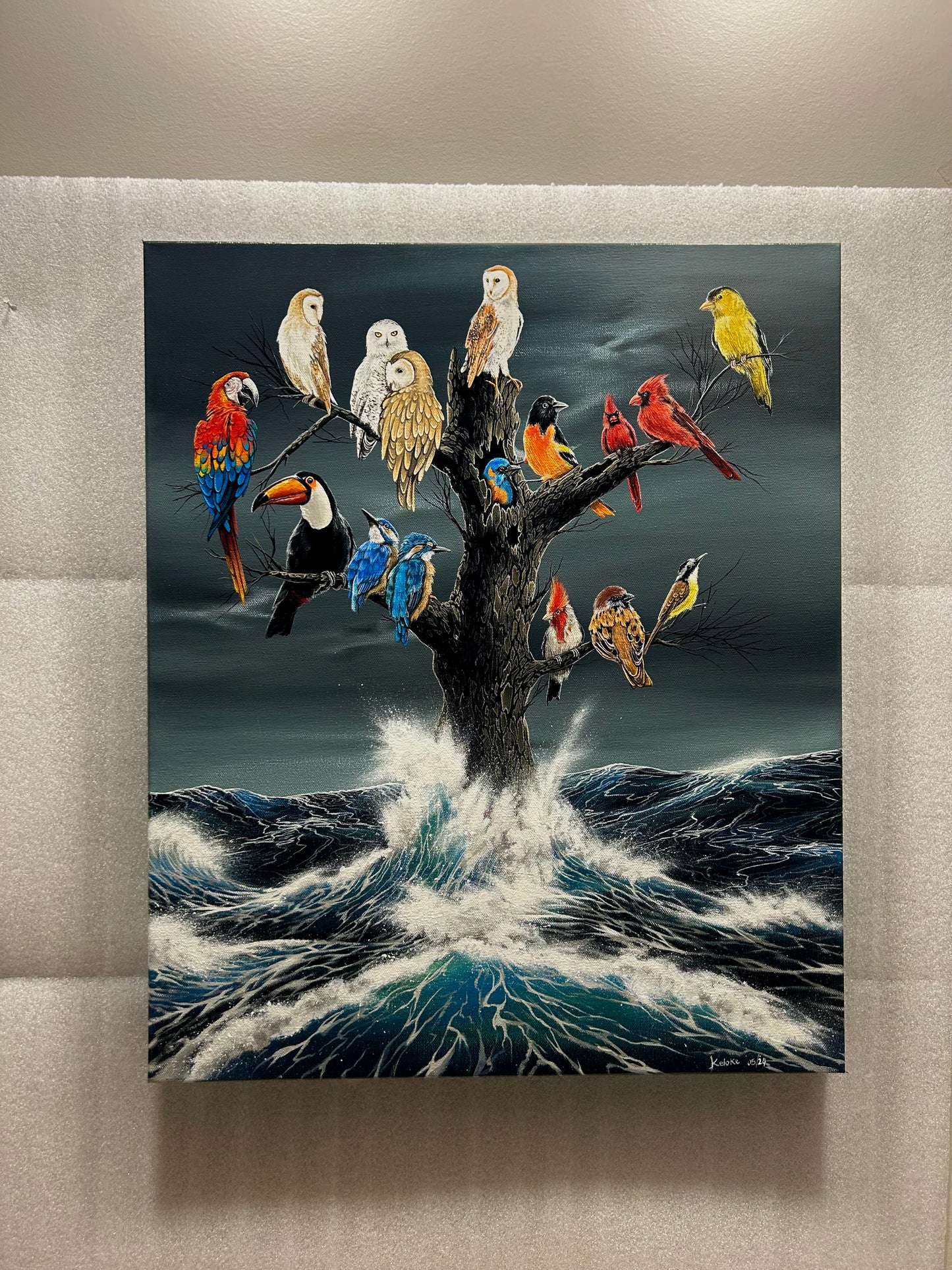 “The Raged waves” original painting