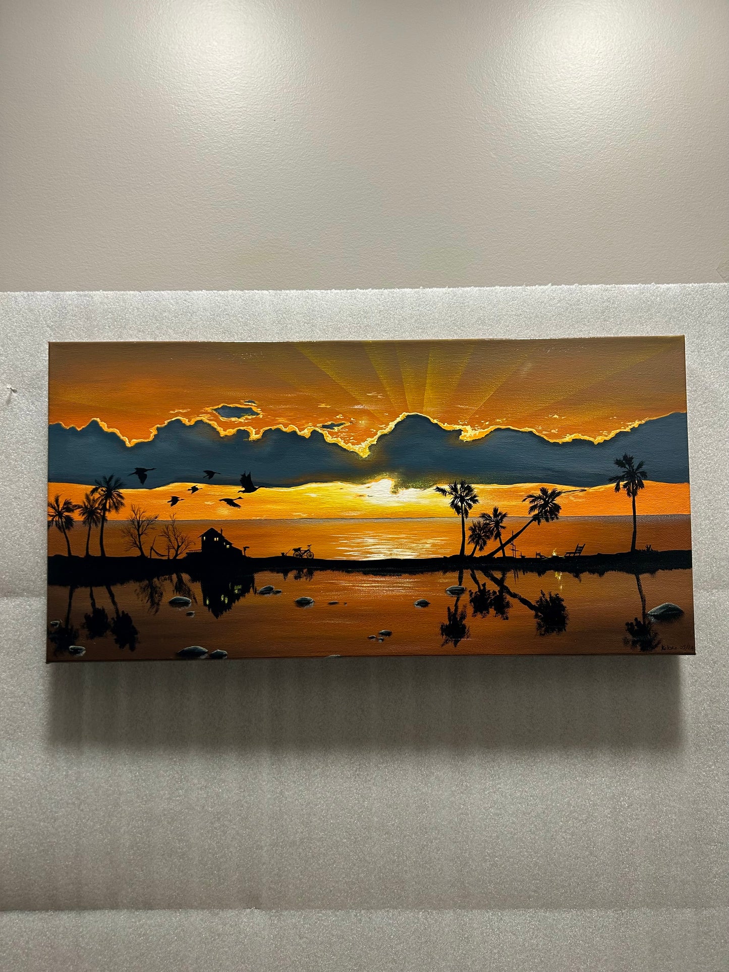 “A Vibrant Sunset” original painting