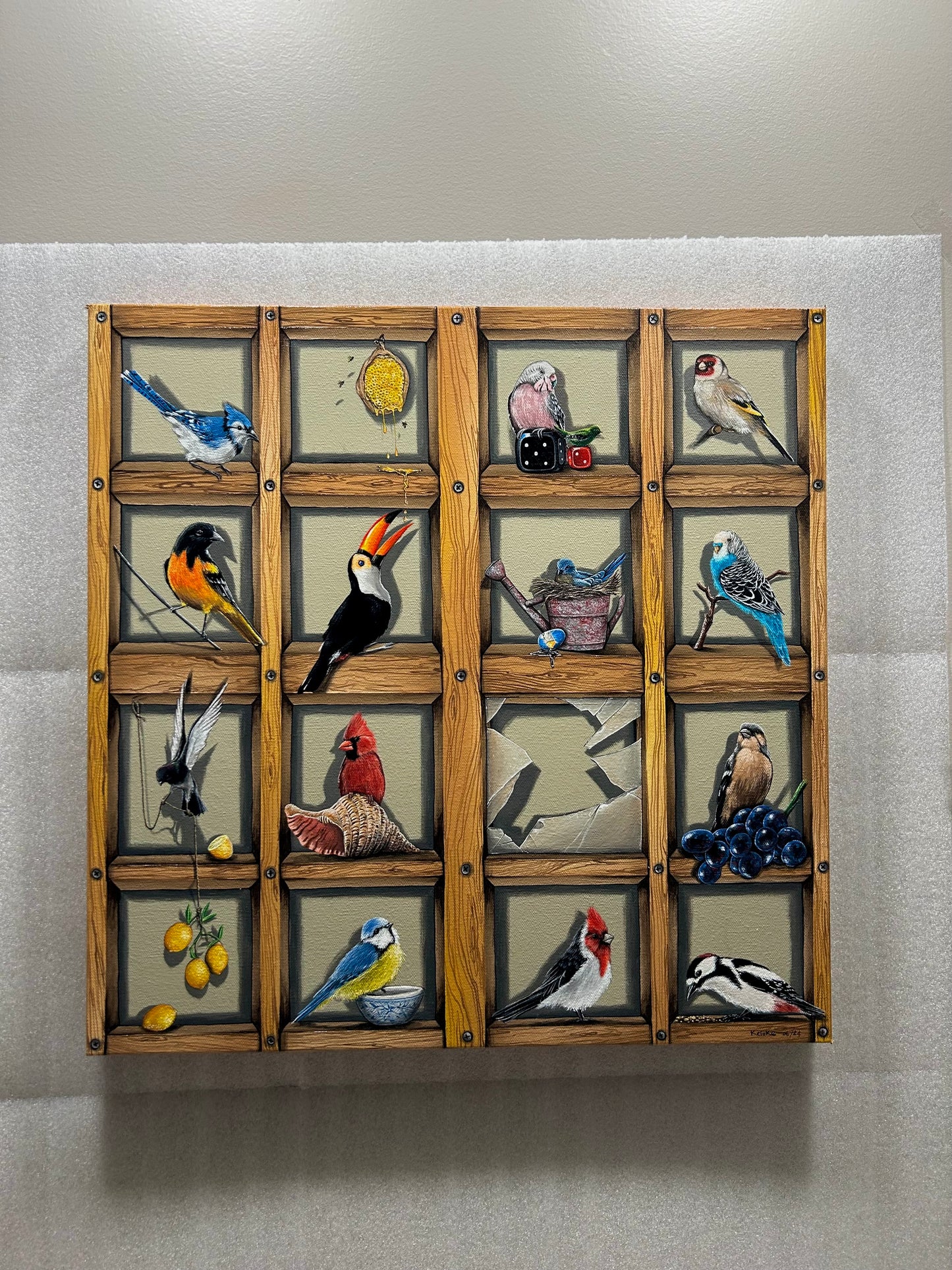 “The Birds in the Closet” original painting