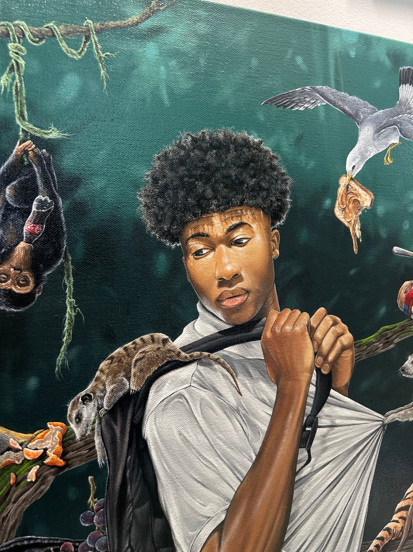 “A Feast for the Forgotten” original painting on canvas, 2025