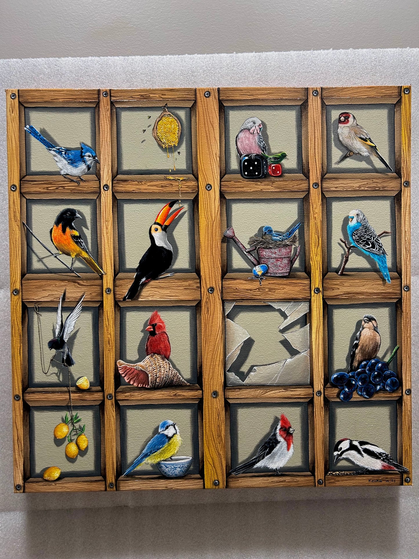 “The Birds in the Closet” original painting