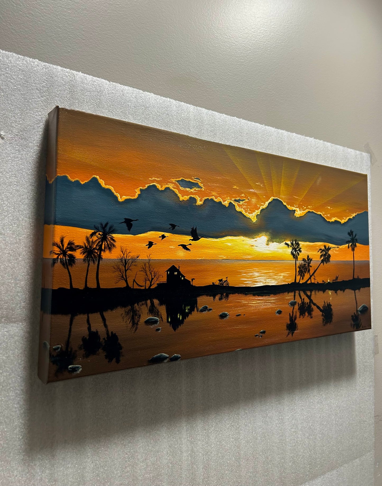 “A Vibrant Sunset” original painting