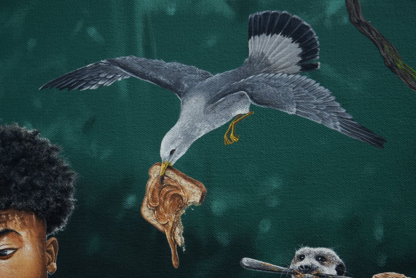 “A Feast for the Forgotten” original painting on canvas, 2025