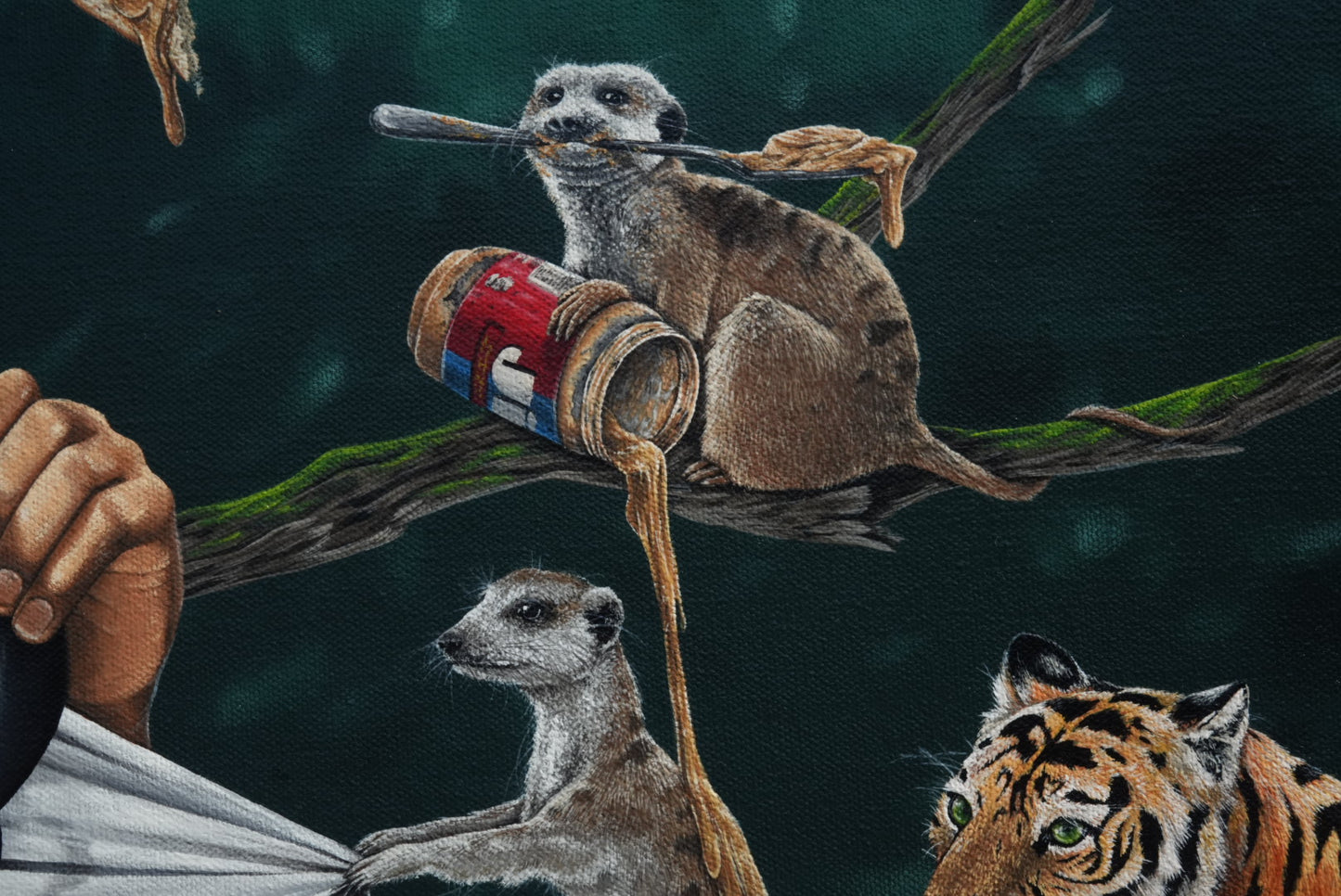 “A Feast for the Forgotten” original painting on canvas, 2025