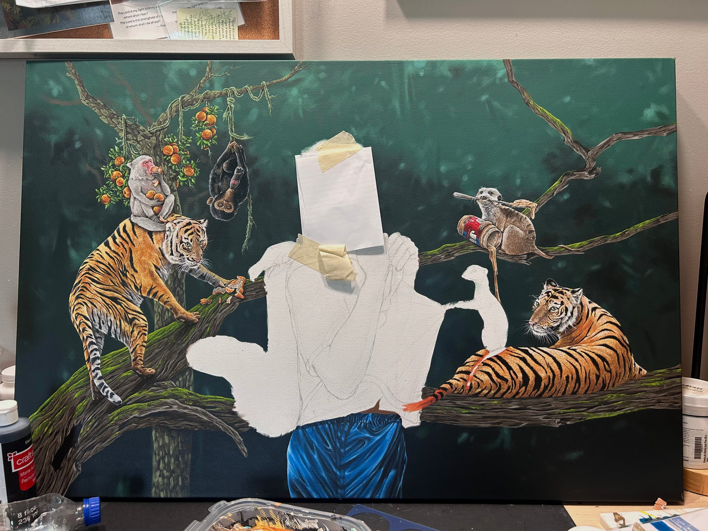 “A Feast for the Forgotten” original painting on canvas, 2025
