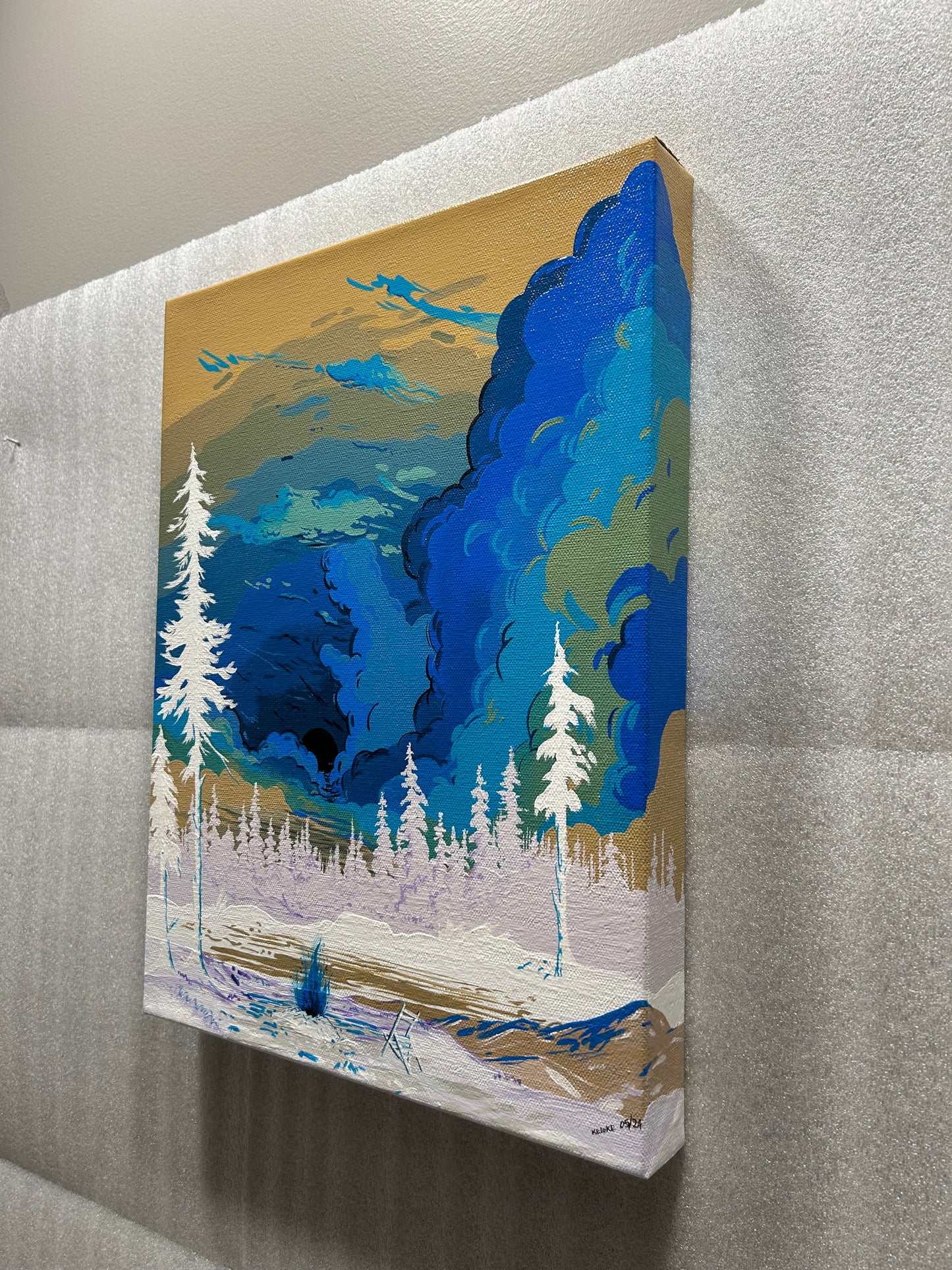 “Afternoon campfire” original painting