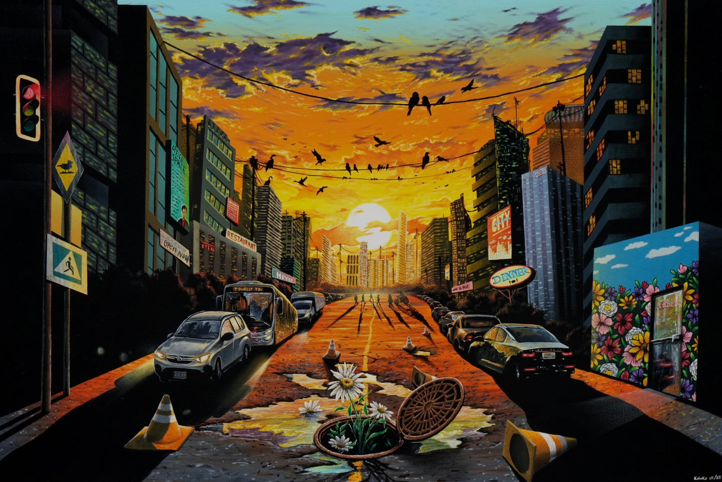 “The City Where Time Got Lost” 2025 Original painting