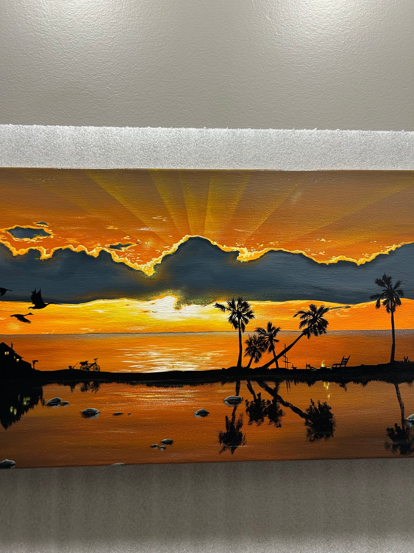 “A Vibrant Sunset” original painting