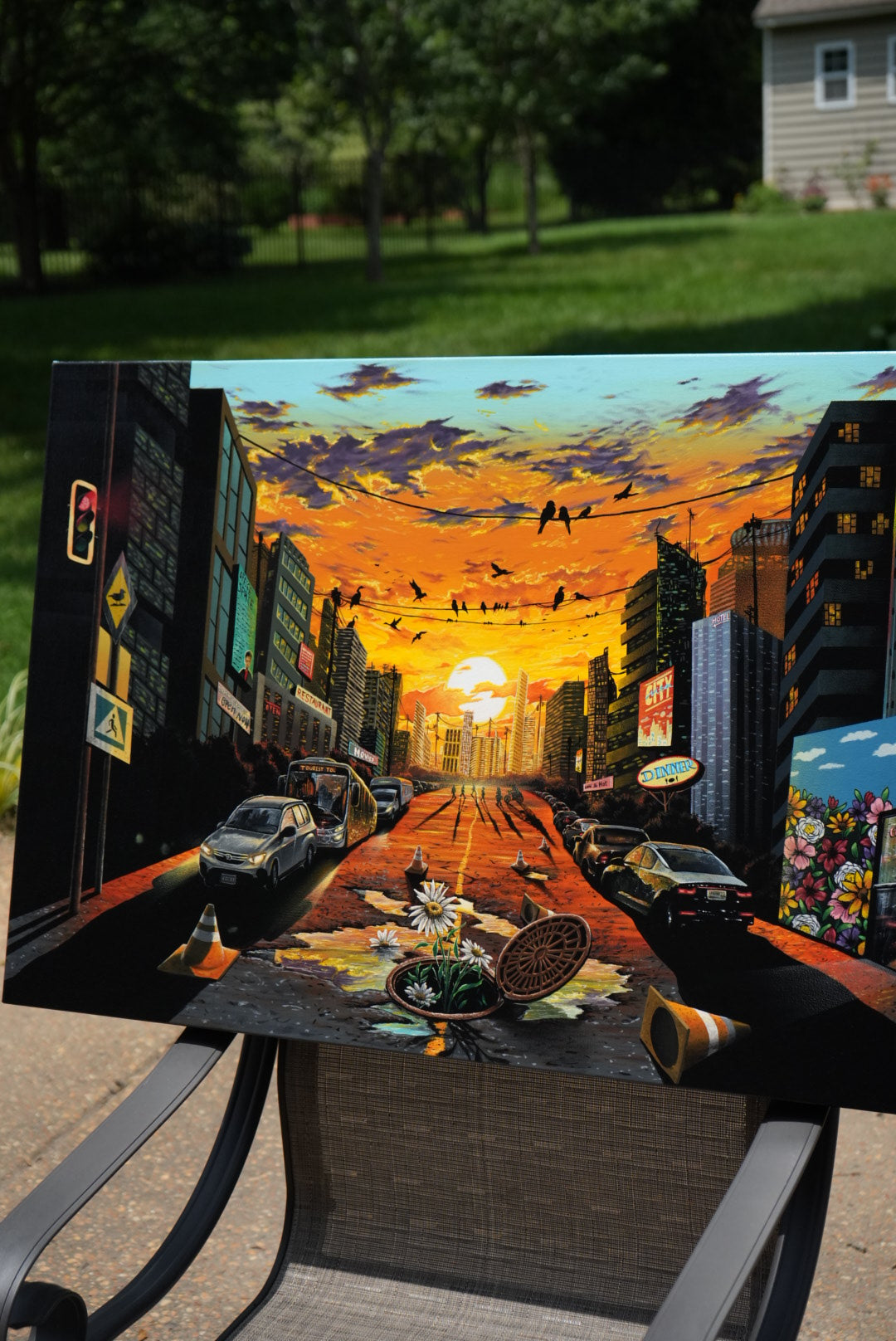 “The City Where Time Got Lost” 2025 Original painting