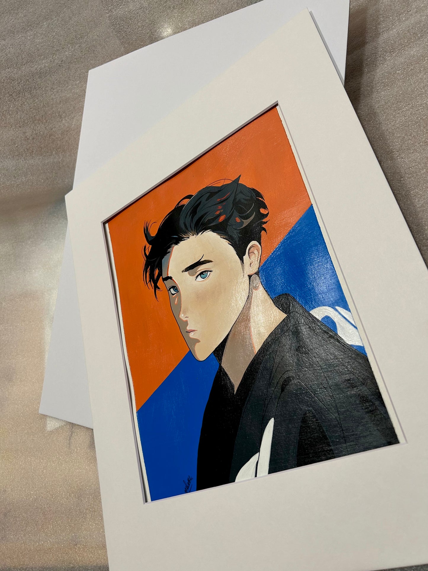 Unknown character, original painting on linen