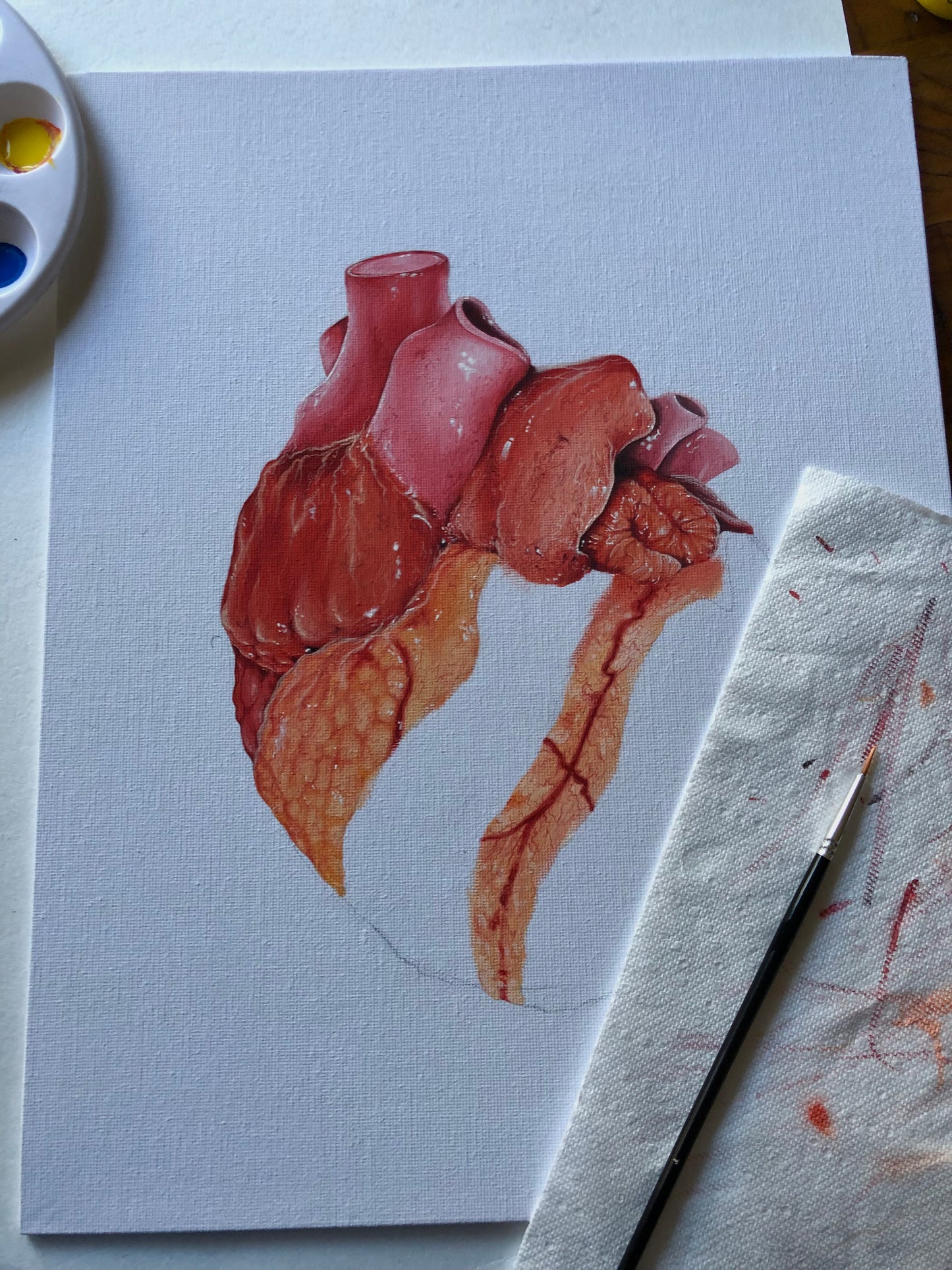 “The Heart” original painting on canvas board