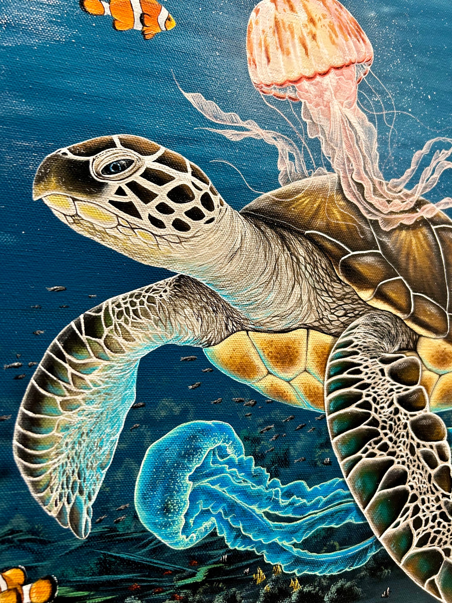 “A Peaceful Swim” original painting