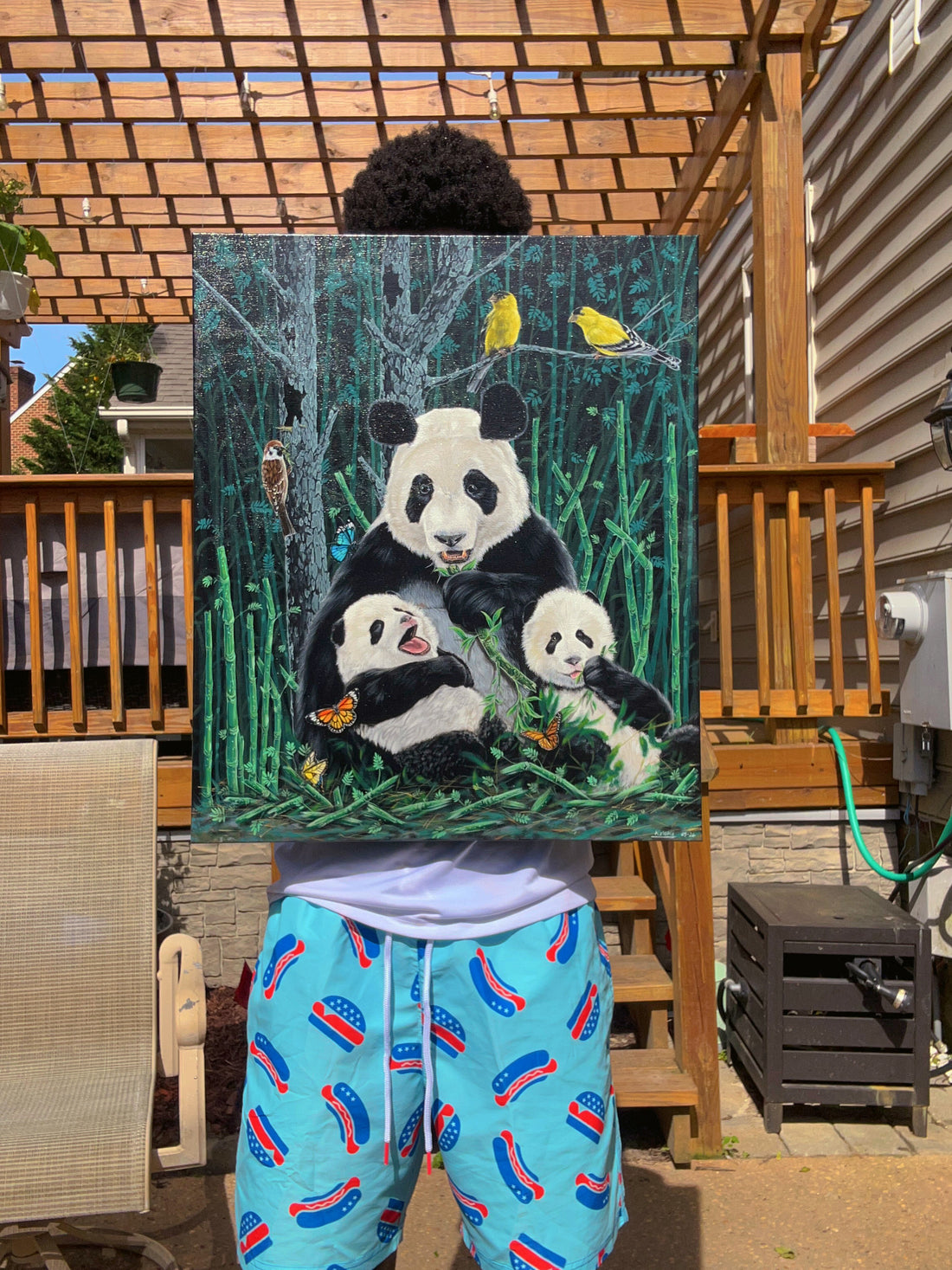 Keloke’s painting of pandas