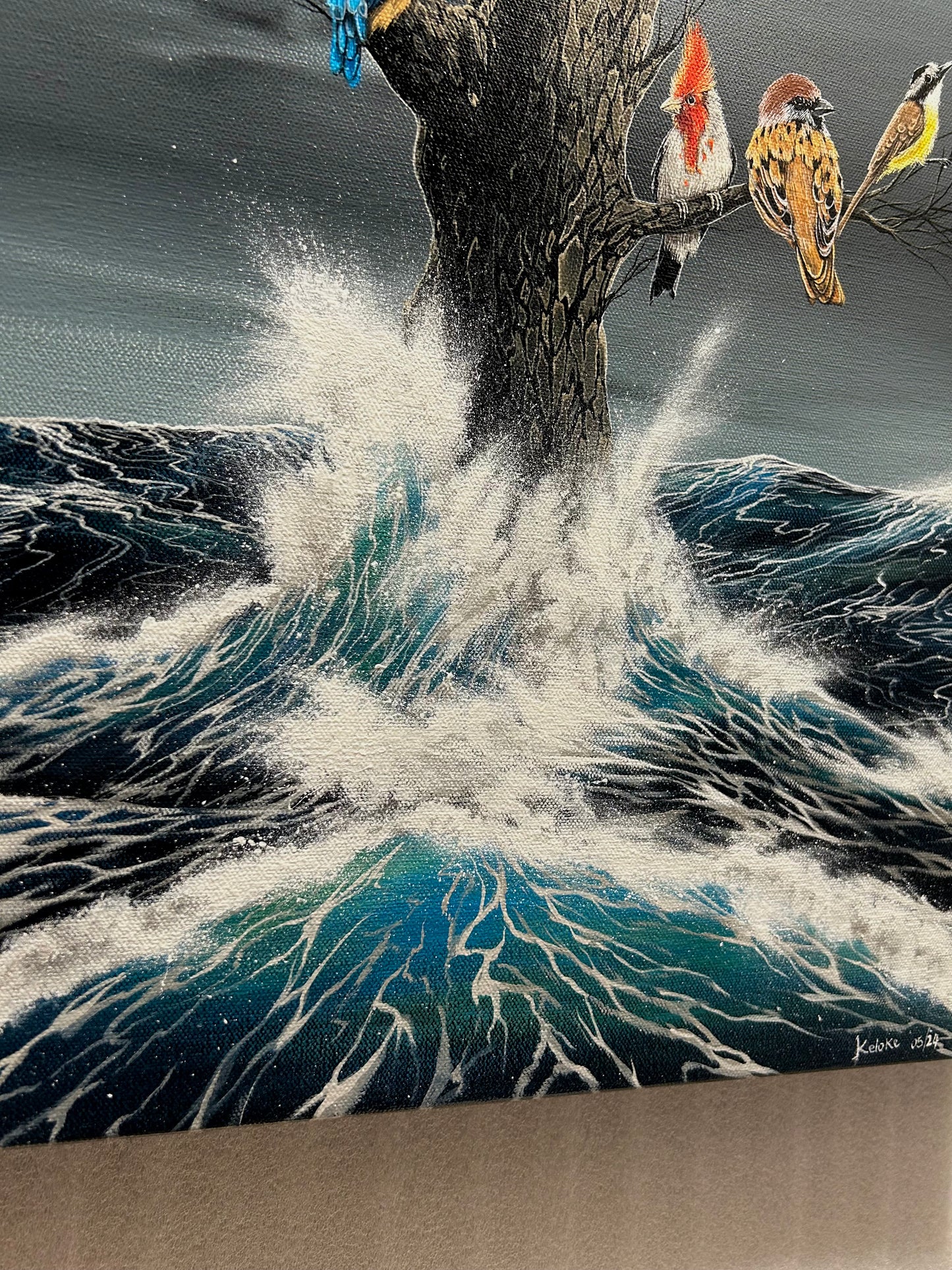 “The Raged waves” original painting
