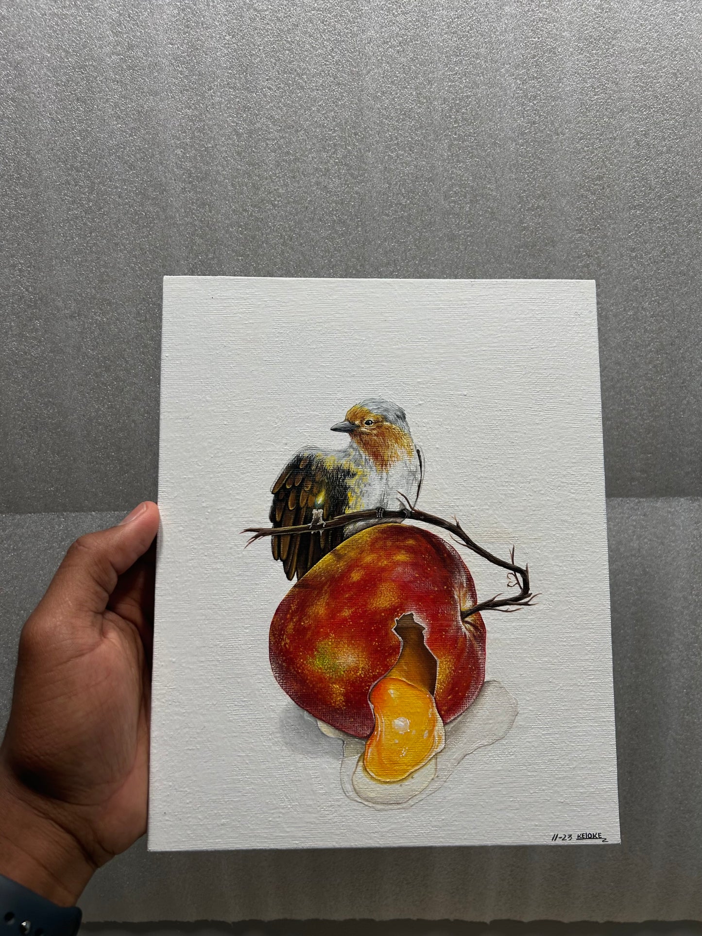 “A mystery” original painting on canvas board