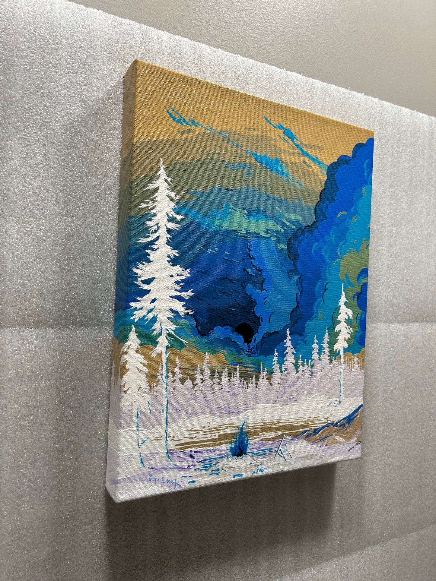 “Afternoon campfire” original painting