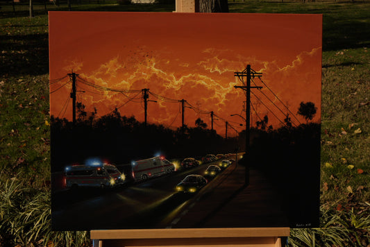 “Before the night takes everything” 2025 Original painting