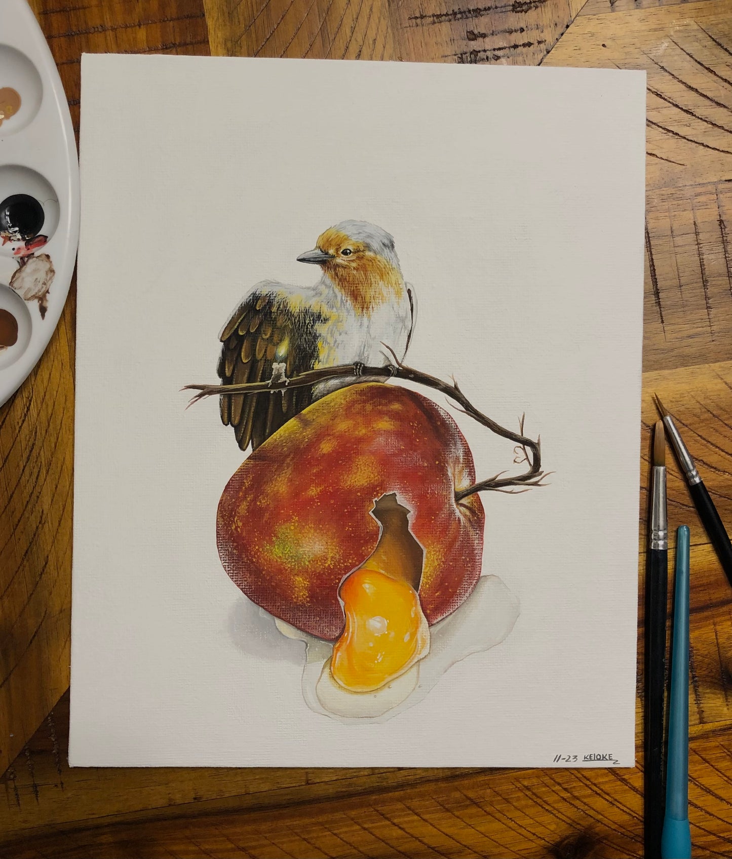“A mystery” original painting on canvas board