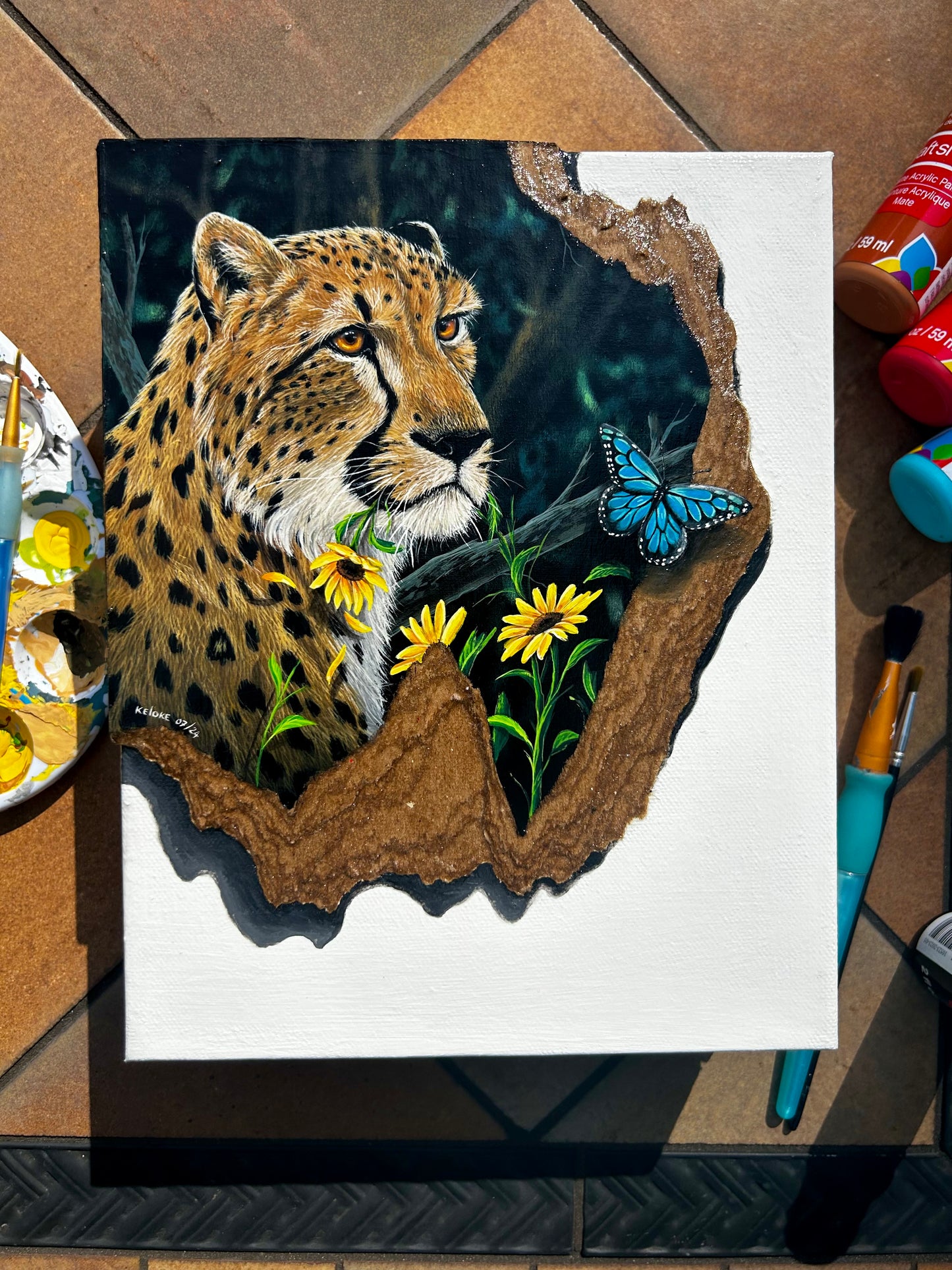 “The Cheetah”￼original painting