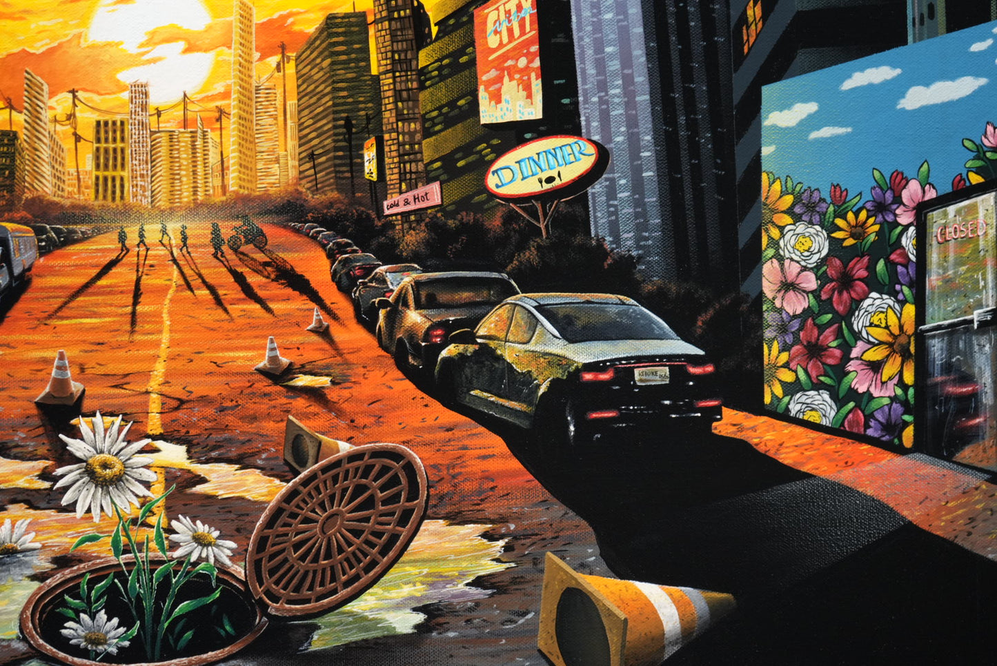 “The City Where Time Got Lost” 2025 Original painting
